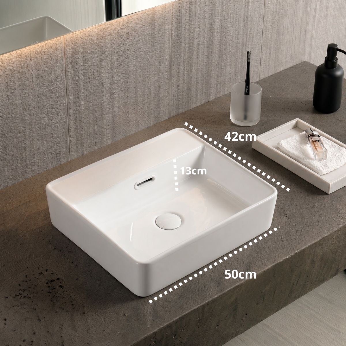 Conjunto Cuba de Apoio VBR4 — Torneira Inox Cromado