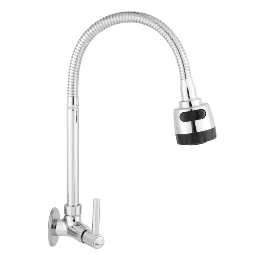 br-11134207-7r98o-m8z9m9v2xhj684 TORNEIRA DE PAREDE COZINHA GOURMET CORPO DE METAL BICO AREJADOR JATO DUPLO FLEXIVEL EM ABS CROMADO - Image 6
