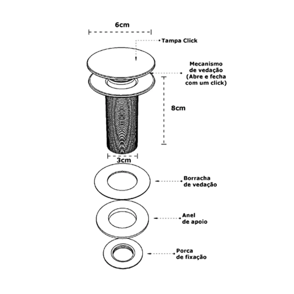 br-11134207-7r98o-m9luemzqwu9lbb VALVULA CLICK RALO PARA CUBA EM ABS DE ALTA RESISTENCIA ENCAIXE UNIVERSAL TAMPA POP-UP PREMIUM - Image 2