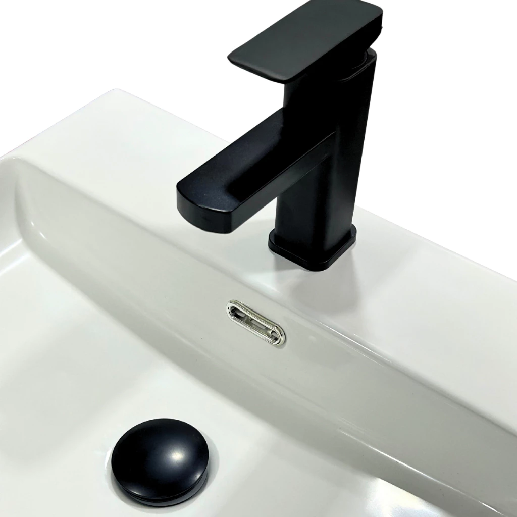 br-11134207-7r98o-md55855ux73mdf KIT TORNEIRA MISTURADOR QUENTE FRIA + VALVULA RALO CLICK PRETO EM ABS BANHEIRO MODERNO - Image 3