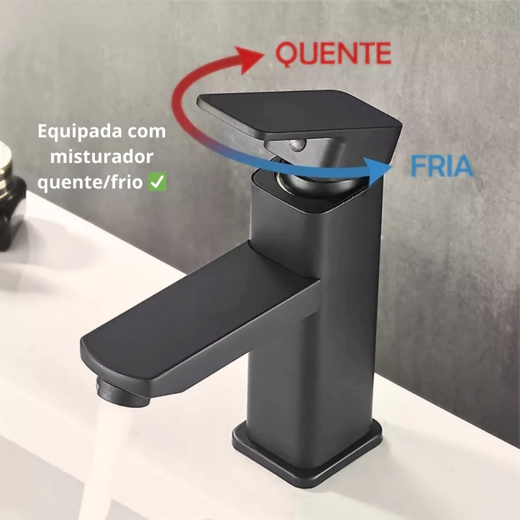 br-11134207-7r98o-md58b52emaypd3 KIT TORNEIRA MISTURADOR QUENTE FRIA + VALVULA RALO CLICK PRETO EM ABS BANHEIRO MODERNO - Image 5